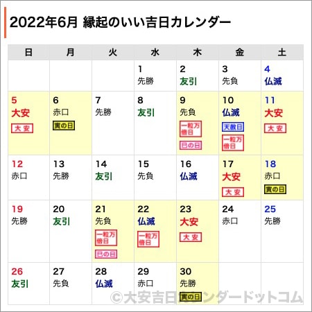 2022年の天赦日：2022年6月10日（金）天赦日 ＋ 一粒万倍日｜大安カレンダードットコムのブログ