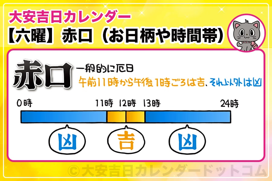 赤口 お日柄や時間帯 大安吉日カレンダードットコム